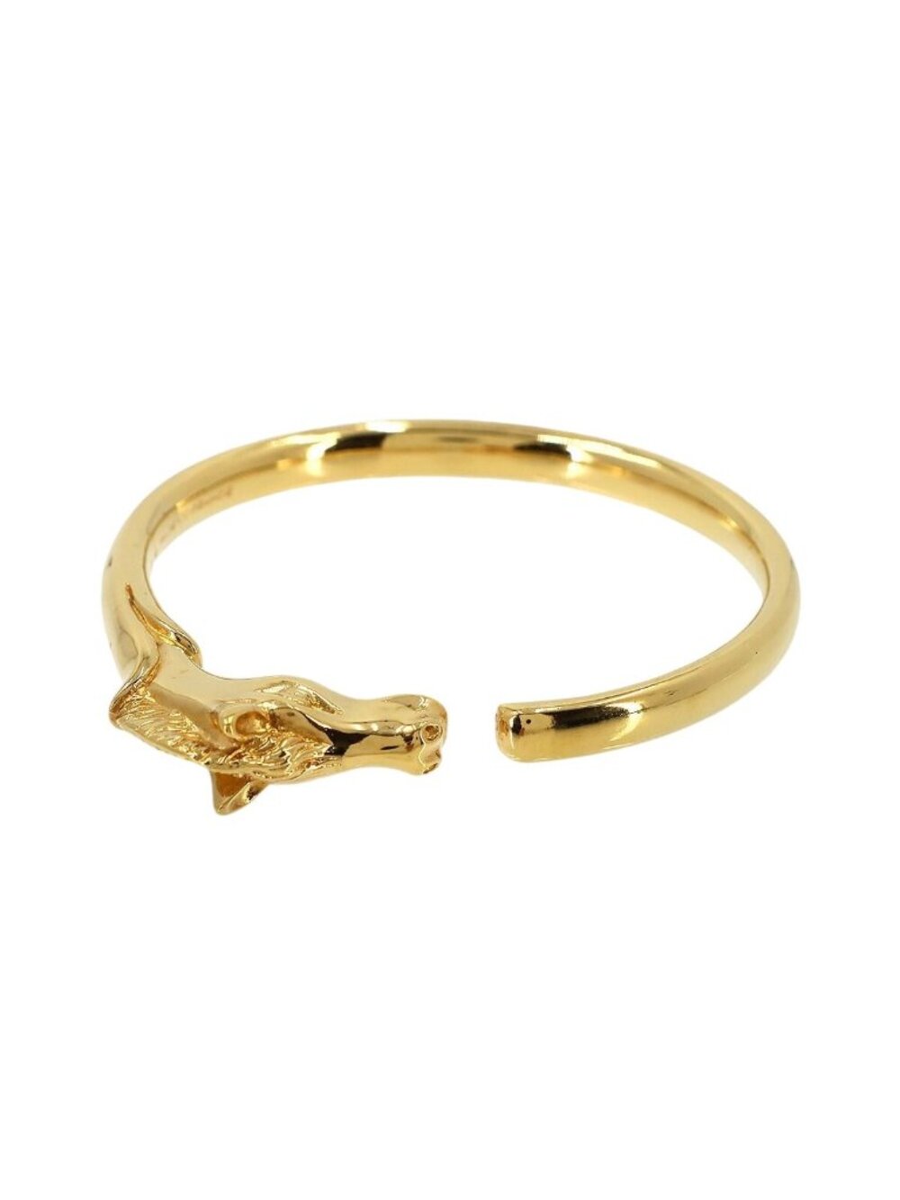 Hermes Cheval Horse Bangle Gold Bracelet